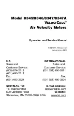 Предварительный просмотр 3 страницы TSI Incorporated VelociCalc 8345 Operation And Service Manual