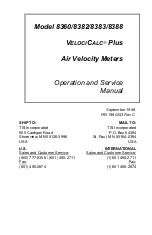 Предварительный просмотр 3 страницы TSI Incorporated VELOCICALC Plus 8360 Operation And Service Manual