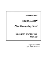 Предварительный просмотр 1 страницы TSI Instruments AccuBalance 8370 Operation And Service Manual