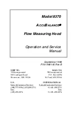 Предварительный просмотр 3 страницы TSI Instruments AccuBalance 8370 Operation And Service Manual