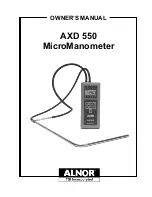 TSI Instruments ALNOR MicroManometer AXD 550 Owner'S Manual preview