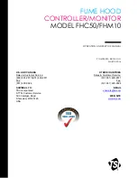 Предварительный просмотр 3 страницы TSI Instruments FHC50 Operation And Service Manual