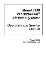 Preview for 1 page of TSI Instruments VelociCheck 8330 Operation And Service Manual