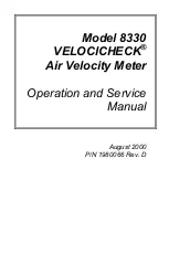 Preview for 3 page of TSI Instruments VelociCheck 8330 Operation And Service Manual