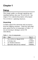 Preview for 9 page of TSI Instruments VelociCheck 8330 Operation And Service Manual