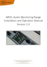 Preview for 1 page of TSL MPA1 Series Installation And Operation Manual