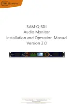 Preview for 1 page of TSL SAM-Q-SDI Installation And Operation Manual