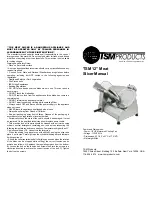 Предварительный просмотр 1 страницы TSM 12” Meat Slicer Manual