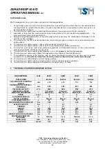 Preview for 22 page of TSM 50&70 Series Operating Manual