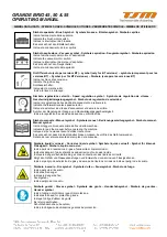 Предварительный просмотр 4 страницы TSM GRANDE BRIO 45 Operating Manual