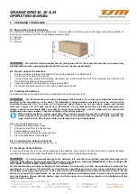 Предварительный просмотр 19 страницы TSM GRANDE BRIO 45 Operating Manual