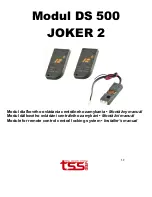 Предварительный просмотр 1 страницы TSS JOKER 2 DS 500 Installer Manual