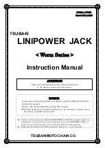 Предварительный просмотр 1 страницы Tsubaki LINIPOWER Instruction Manual