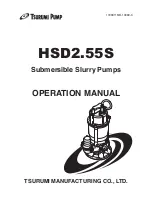 Предварительный просмотр 1 страницы Tsurumi Pump HSD2.55S Operation Manual