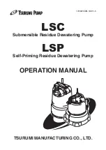 Предварительный просмотр 1 страницы Tsurumi Pump LSC Series Operation Manual