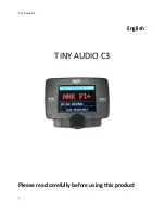 TT Micro TINY AUDIO C3 Manual preview