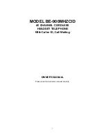 TT Systems BE-900MHZCID Owner'S Manual preview