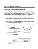 Предварительный просмотр 11 страницы TT Systems Tele-Recorder VTR-700 User Manual