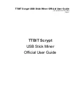 TTBIT Scrypt USB Official User Manual предпросмотр