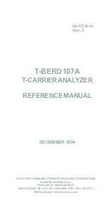 Preview for 2 page of TTC T-BERD 107A Reference Manual