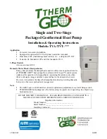 TTHERM GEO TVA series Installation & Operating Instructions Manual предпросмотр