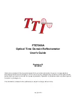 TTI FTE-7000A User Manual preview