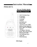 Preview for 1 page of TTI PMR-101TX Instruction Manual