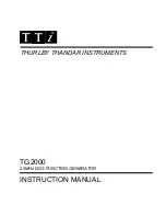 Preview for 1 page of TTI tg2000 Instruction Manual