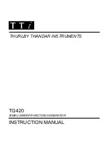 Предварительный просмотр 1 страницы TTI TG420 Instruction Manual