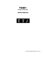 Preview for 1 page of TTI TG501 Service Manual