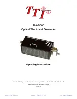 TTI TIA-3000 Operating Instructions Manual preview