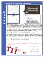 TTI TIA-4000 Quick Start Manual предпросмотр