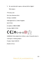 Preview for 20 page of TTS Easi-Scope el00015 Instruction Manual