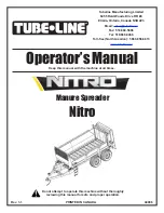 Preview for 1 page of Tube-Line NITRO 275RS Operator'S Manual