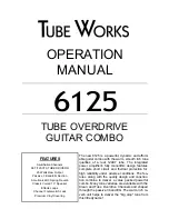 Tube Works 6125 Operation Manual preview