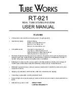 Предварительный просмотр 1 страницы Tube Works RT-921 User Manual