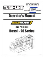 Tubeline BALE BOSS 1 20 Series Operator'S Manual preview