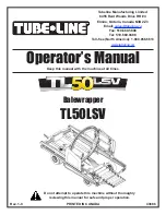 Preview for 1 page of Tubeline TL50LSV Operator'S Manual