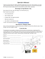 Preview for 2 page of Tubeline TL50LSV Operator'S Manual