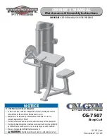 TuffStuff CALGYM CG-7507 Owner'S Manual предпросмотр