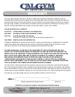 Preview for 24 page of TuffStuff CALGYM CG-7507 Owner'S Manual