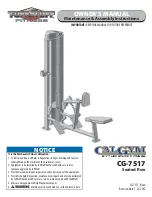 TuffStuff CalGym CG-7517 Owner'S Manual preview