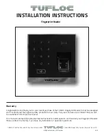 TUFLOC Fingerprint Reader Installation Instructions preview