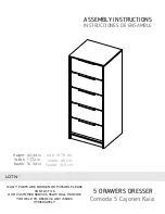 Preview for 1 page of TUHOME Furniture 5 DRAWERS DRESSER Assembly Instructions Manual