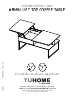 TUHOME Furniture ARMIN Assembly Instructions Manual предпросмотр