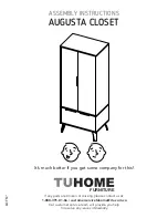 TUHOME Furniture AUGUSTA CLOSET Assembly Instructions Manual preview