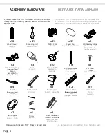 Preview for 4 page of TUHOME Furniture BOLTON 120 CWZ5950 Assembly Instructions Manual