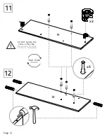 Preview for 12 page of TUHOME Furniture ELW 3938 Assembly Instructions Manual