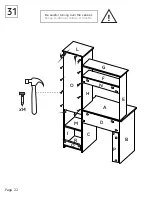 Preview for 22 page of TUHOME Furniture ELW 3938 Assembly Instructions Manual