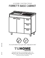 TUHOME Furniture FERRETTI BASE CABINET Assembly Instructions Manual preview